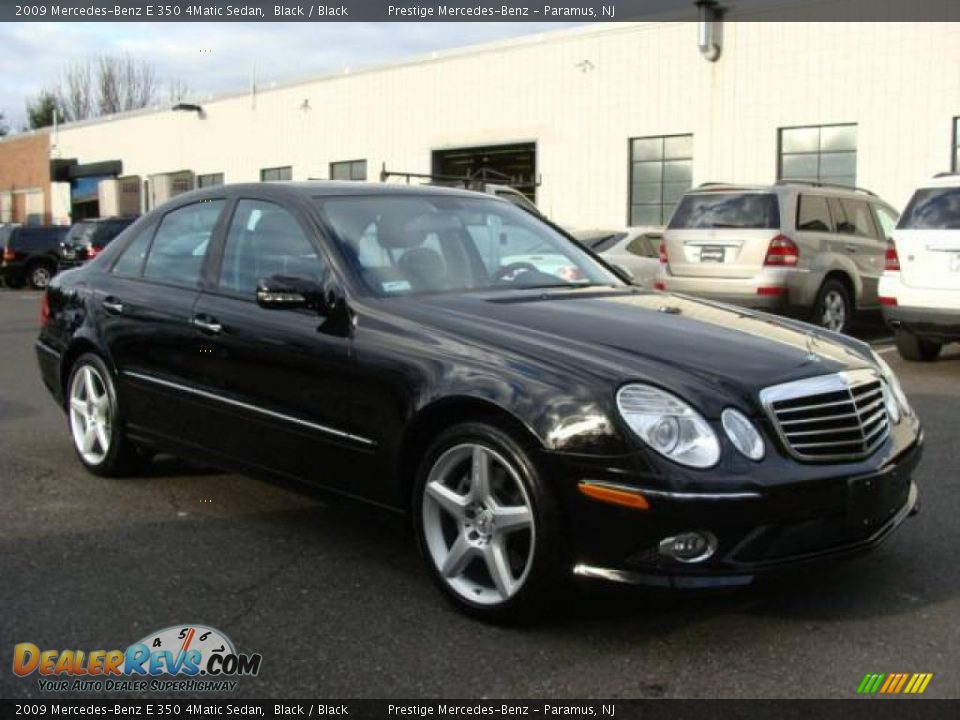 2009 Mercedes-Benz E 350 4Matic Sedan Black / Black Photo #3