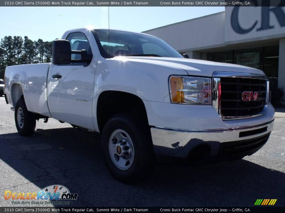 2010 GMC Sierra 2500HD Work Truck Regular Cab Summit White / Dark Titanium Photo #2