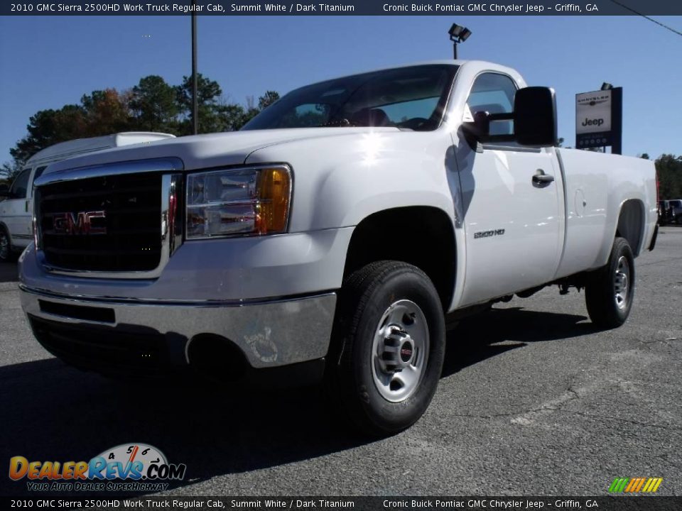 2010 GMC Sierra 2500HD Work Truck Regular Cab Summit White / Dark Titanium Photo #4