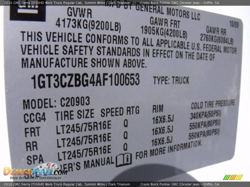 2010 GMC Sierra 2500HD Work Truck Regular Cab Summit White / Dark Titanium Photo #16