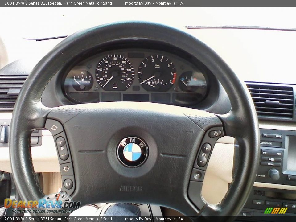2001 BMW 3 Series 325i Sedan Fern Green Metallic / Sand Photo #15