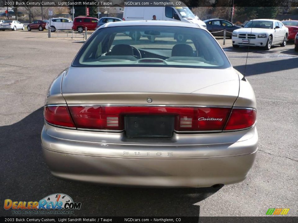 2003 Buick Century Custom Light Sandrift Metallic / Taupe Photo #4