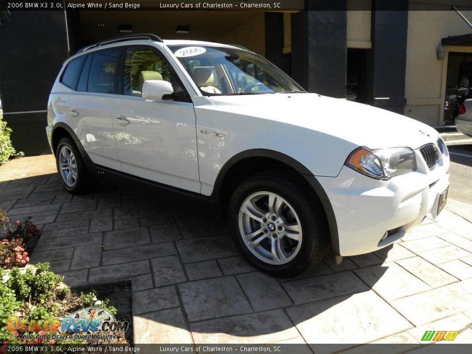 2006 BMW X3 3.0i Alpine White / Sand Beige Photo #2