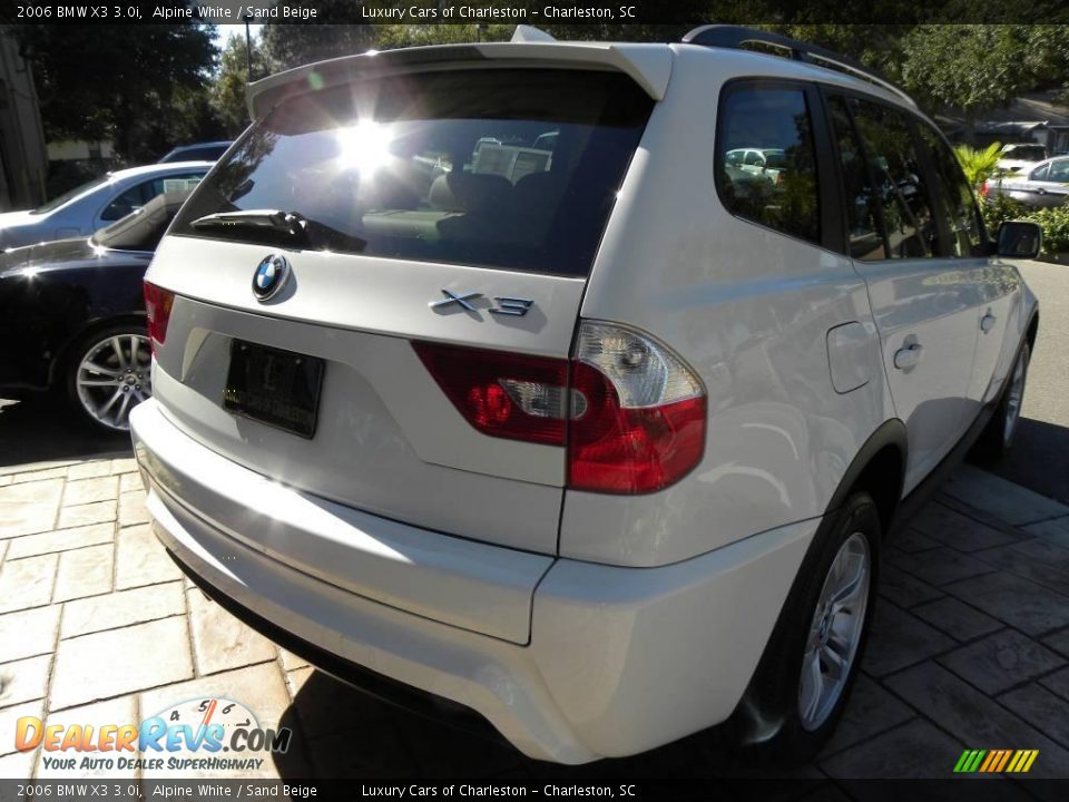 2006 BMW X3 3.0i Alpine White / Sand Beige Photo #13