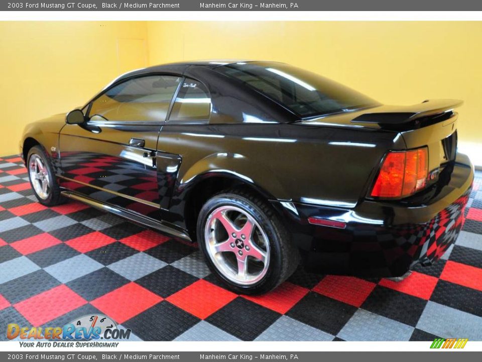 2003 Ford Mustang GT Coupe Black / Medium Parchment Photo #4