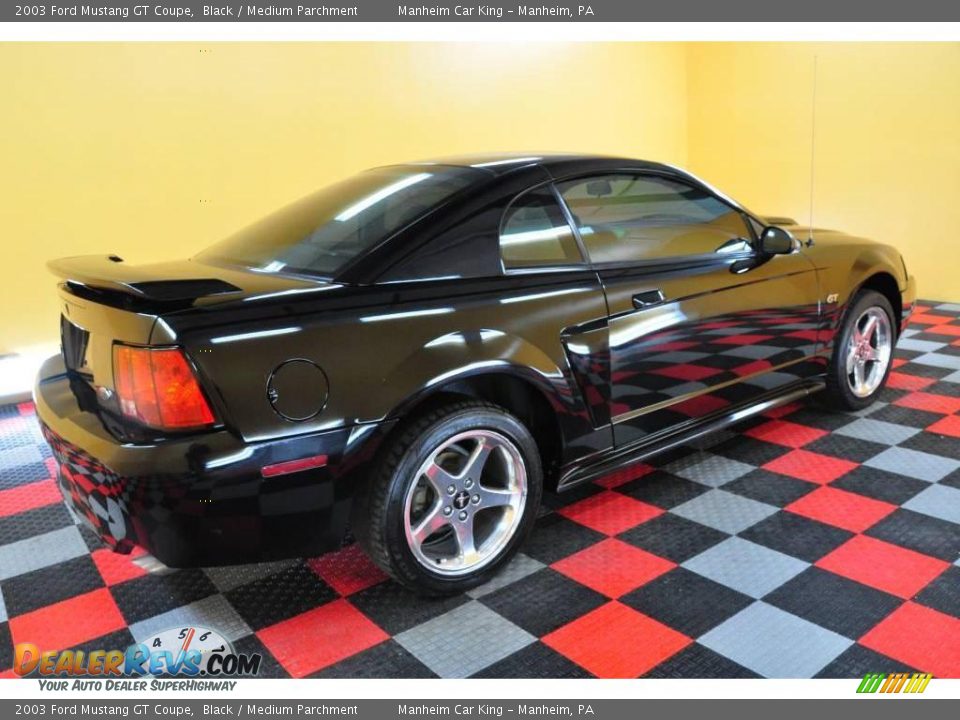 2003 Ford Mustang GT Coupe Black / Medium Parchment Photo #6
