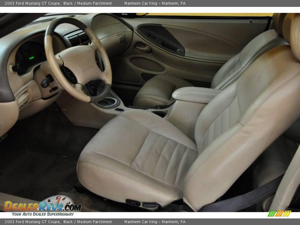 2003 Ford Mustang GT Coupe Black / Medium Parchment Photo #11