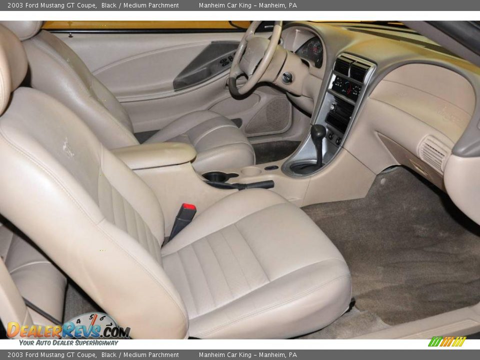 2003 Ford Mustang GT Coupe Black / Medium Parchment Photo #16