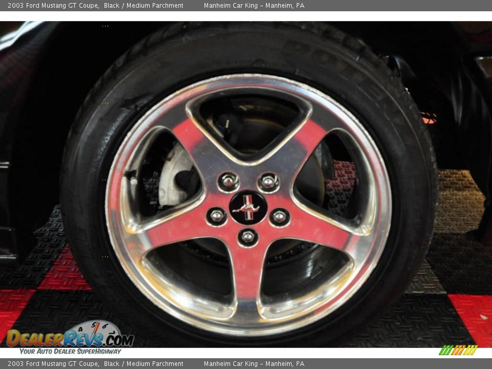 2003 Ford Mustang GT Coupe Black / Medium Parchment Photo #17
