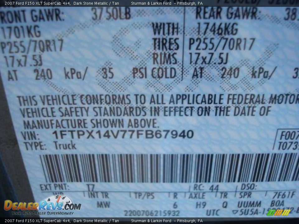 2007 Ford F150 XLT SuperCab 4x4 Dark Stone Metallic / Tan Photo #19
