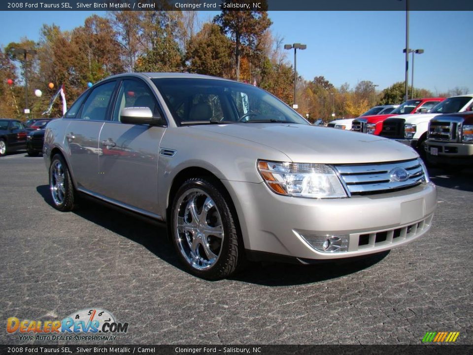 2008 Ford Taurus SEL Silver Birch Metallic / Camel Photo #1
