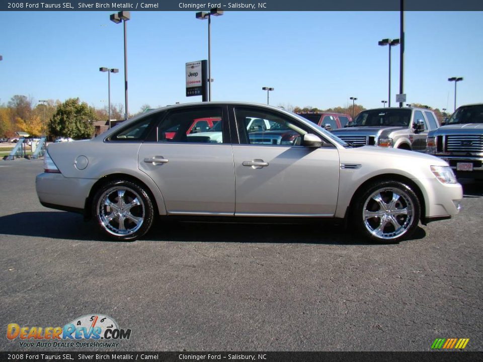 2008 Ford Taurus SEL Silver Birch Metallic / Camel Photo #2