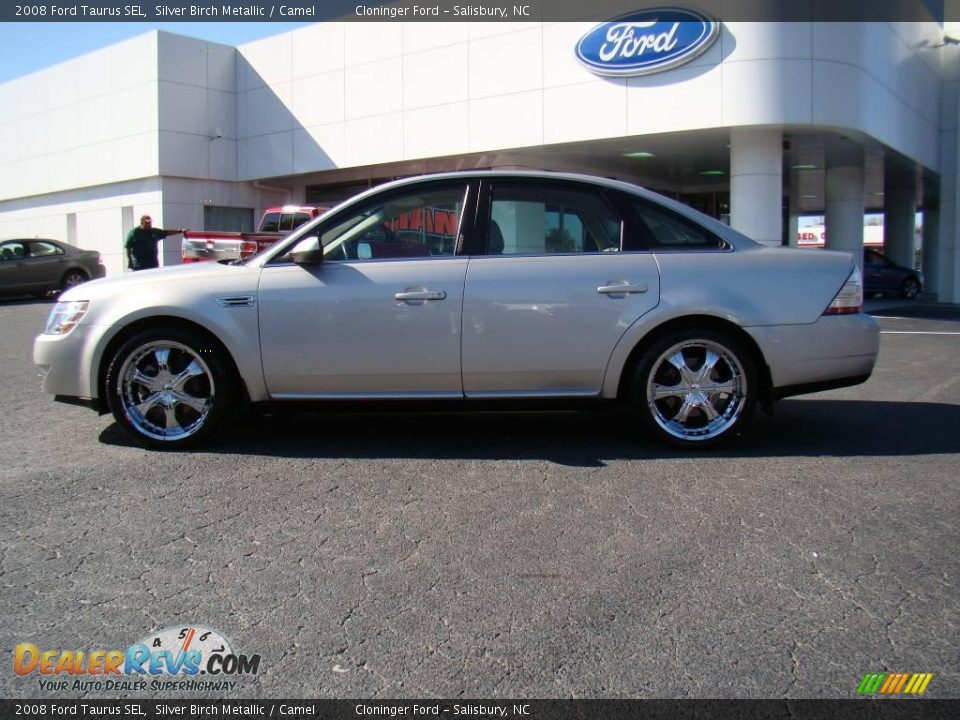 2008 Ford Taurus SEL Silver Birch Metallic / Camel Photo #5
