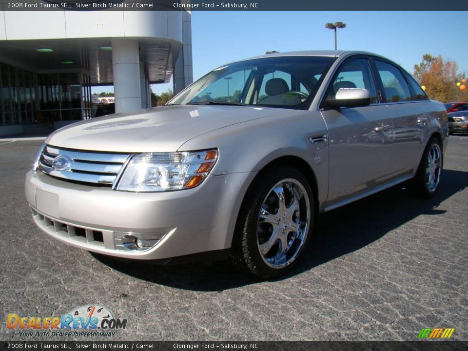 2008 Ford Taurus SEL Silver Birch Metallic / Camel Photo #6