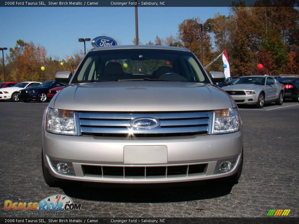 2008 Ford Taurus SEL Silver Birch Metallic / Camel Photo #7