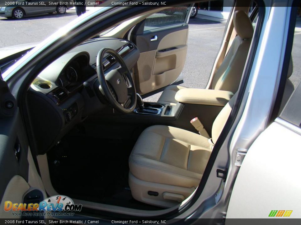 2008 Ford Taurus SEL Silver Birch Metallic / Camel Photo #8
