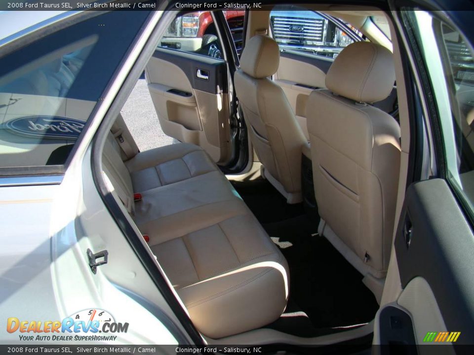 2008 Ford Taurus SEL Silver Birch Metallic / Camel Photo #10