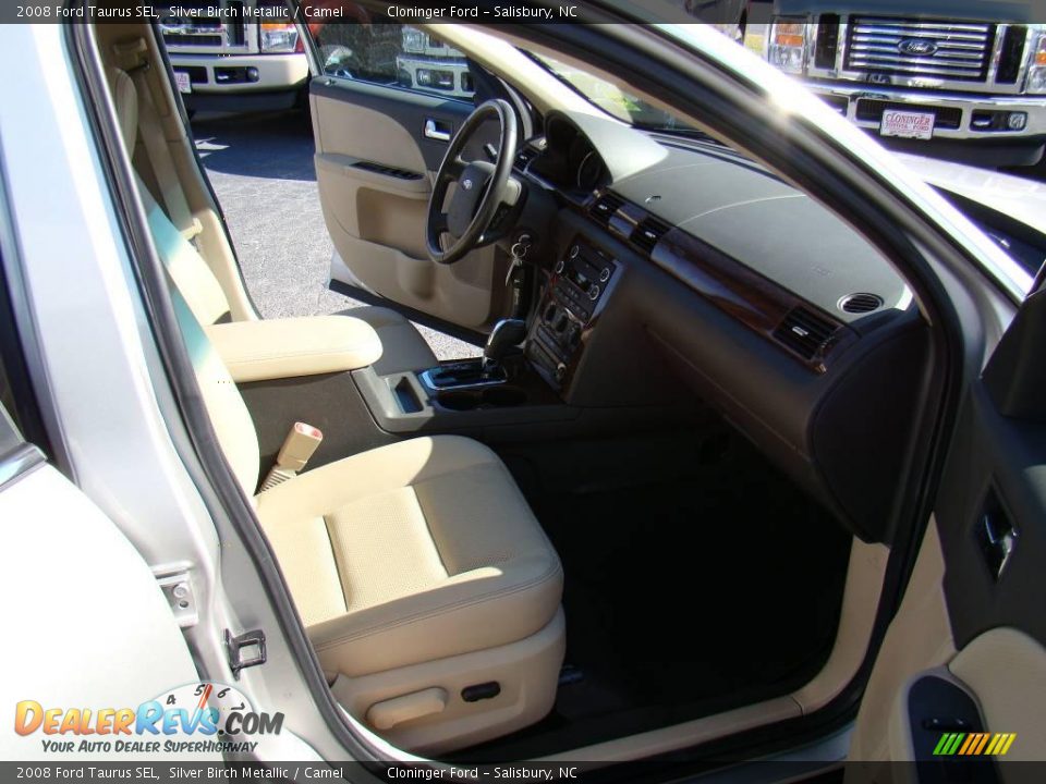 2008 Ford Taurus SEL Silver Birch Metallic / Camel Photo #11