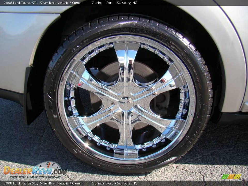 2008 Ford Taurus SEL Silver Birch Metallic / Camel Photo #13