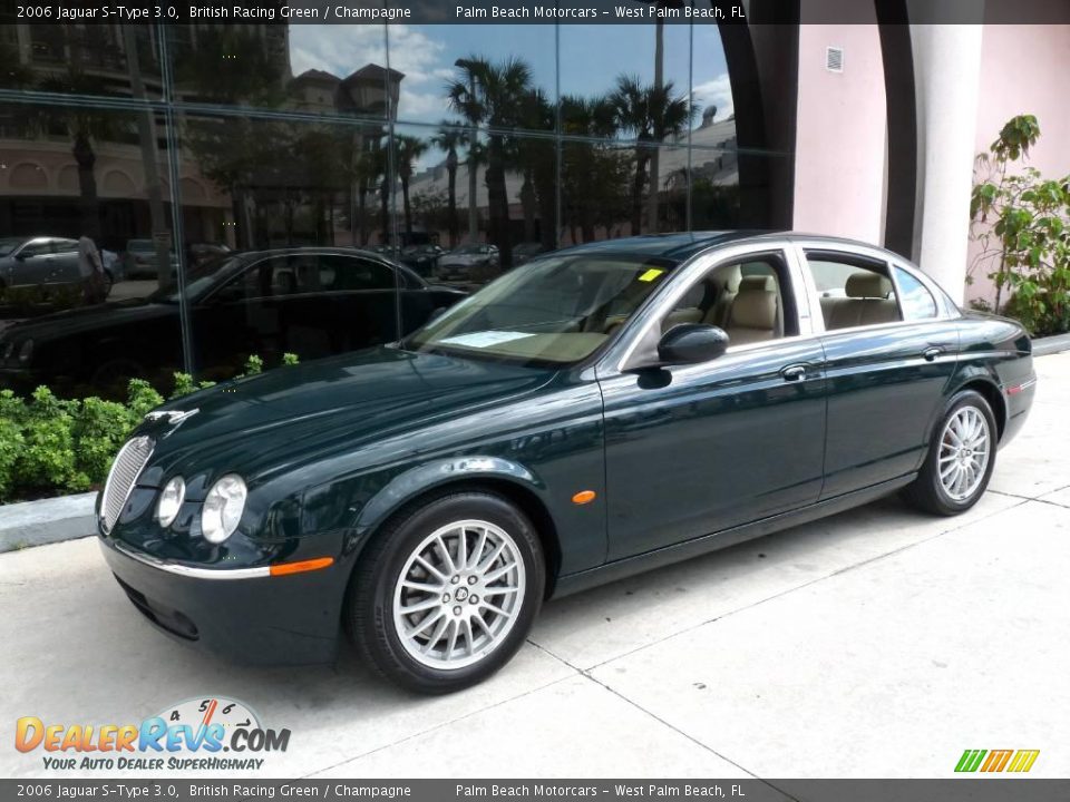2006 Jaguar S-Type 3.0 British Racing Green / Champagne Photo #1