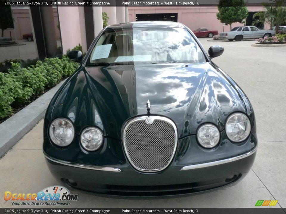 2006 Jaguar S-Type 3.0 British Racing Green / Champagne Photo #2