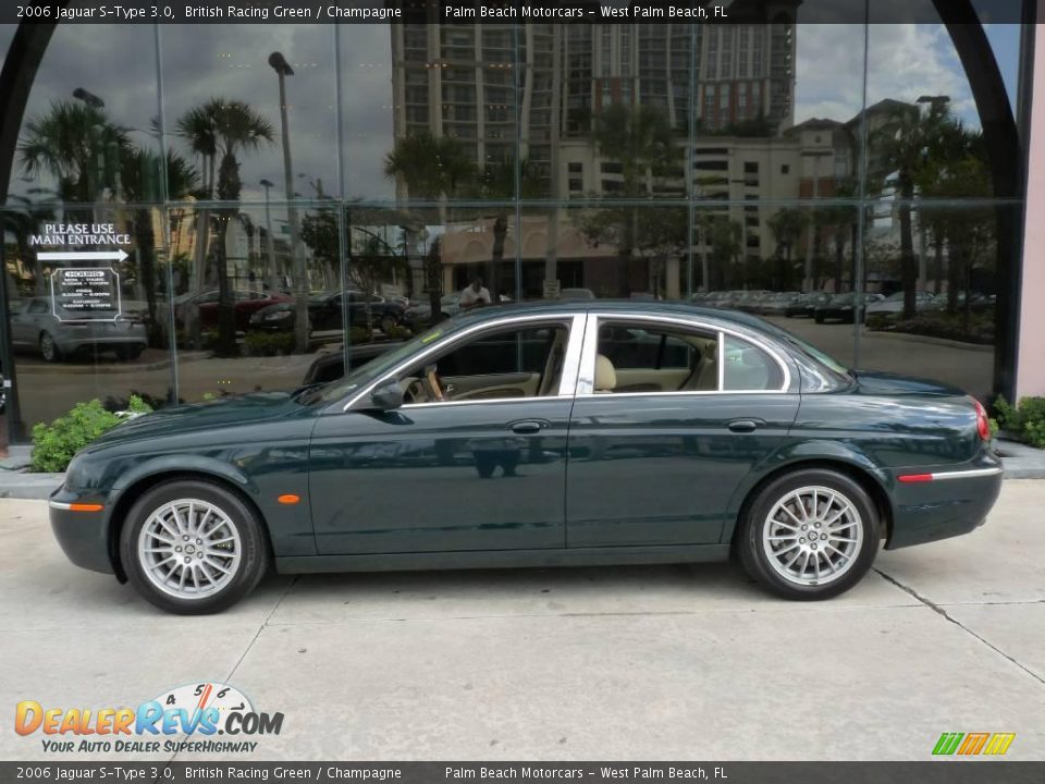 2006 Jaguar S-Type 3.0 British Racing Green / Champagne Photo #3
