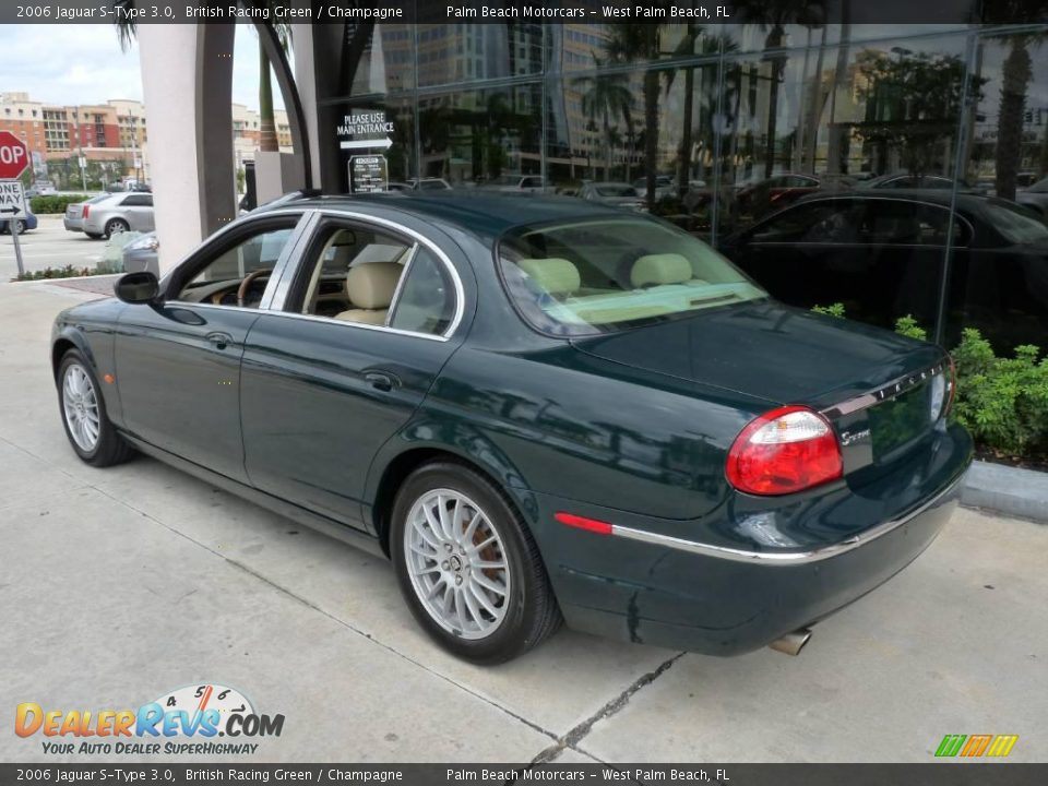 2006 Jaguar S-Type 3.0 British Racing Green / Champagne Photo #4