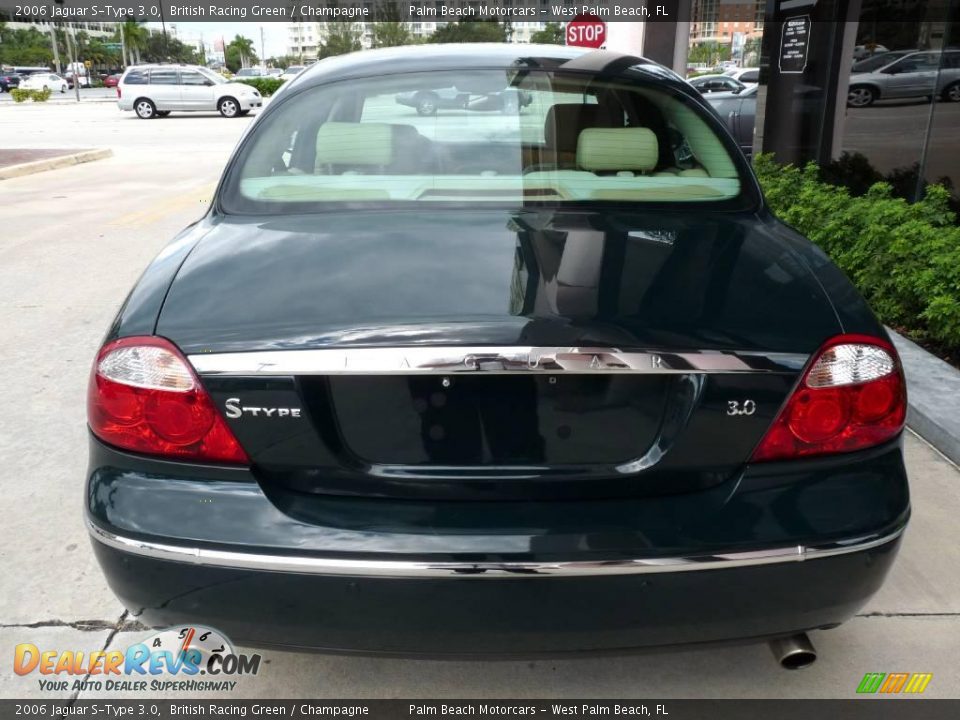 2006 Jaguar S-Type 3.0 British Racing Green / Champagne Photo #5