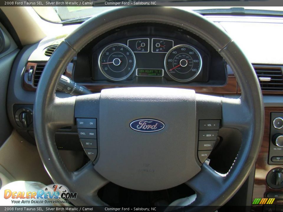 2008 Ford Taurus SEL Silver Birch Metallic / Camel Photo #18
