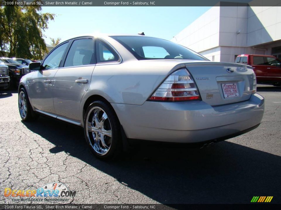 2008 Ford Taurus SEL Silver Birch Metallic / Camel Photo #23
