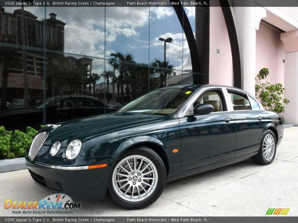 2006 Jaguar S-Type 3.0 British Racing Green / Champagne Photo #15
