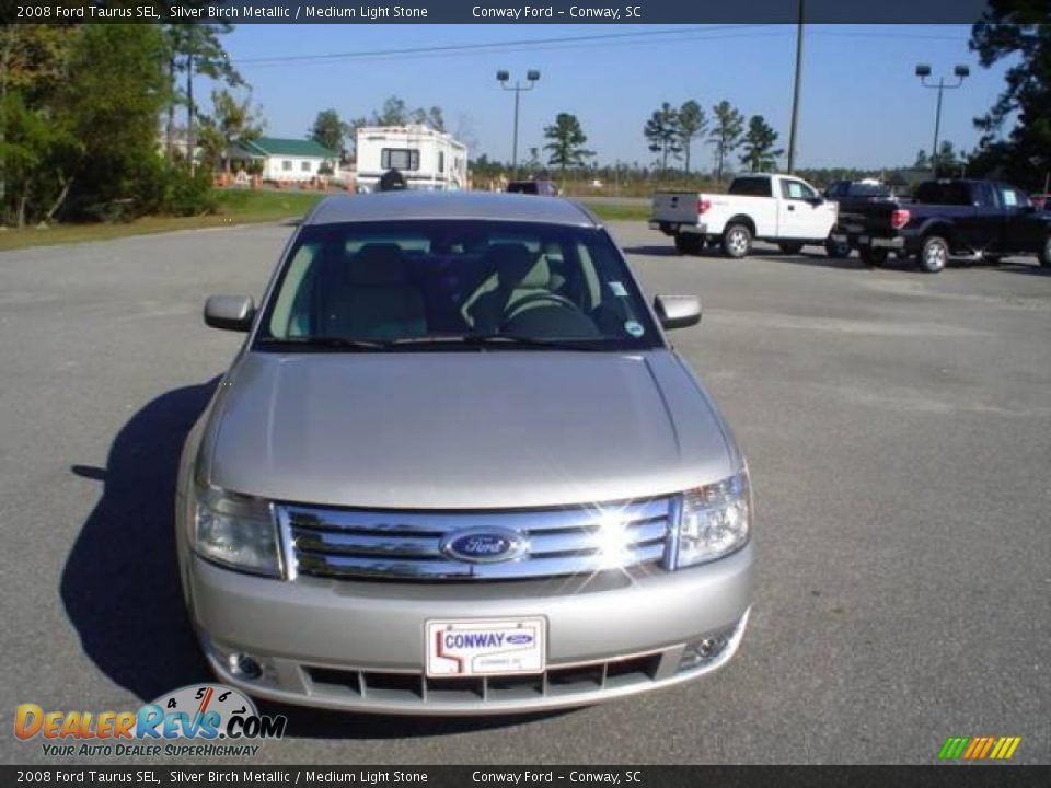2008 Ford Taurus SEL Silver Birch Metallic / Medium Light Stone Photo #2