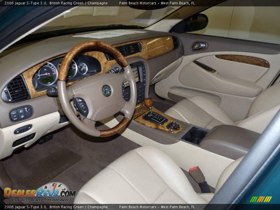 2006 Jaguar S-Type 3.0 British Racing Green / Champagne Photo #16