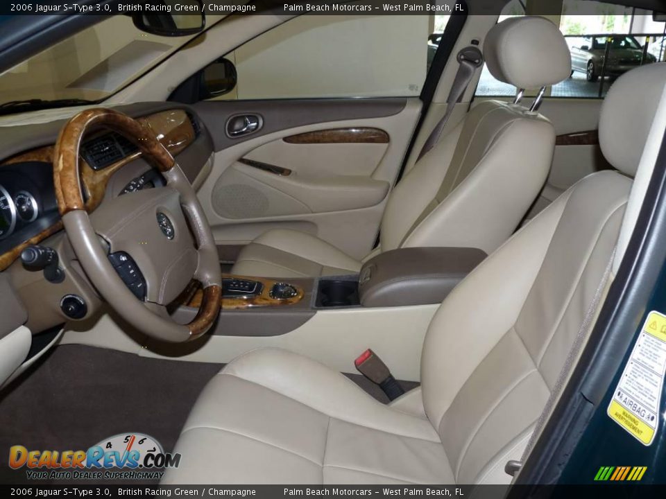 2006 Jaguar S-Type 3.0 British Racing Green / Champagne Photo #18