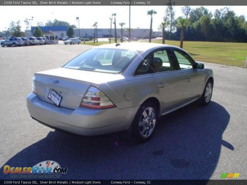 2008 Ford Taurus SEL Silver Birch Metallic / Medium Light Stone Photo #5