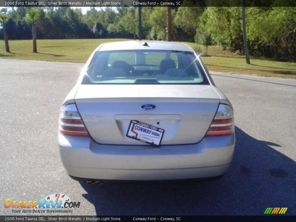 2008 Ford Taurus SEL Silver Birch Metallic / Medium Light Stone Photo #6
