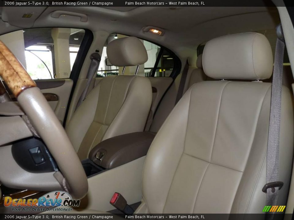 2006 Jaguar S-Type 3.0 British Racing Green / Champagne Photo #19