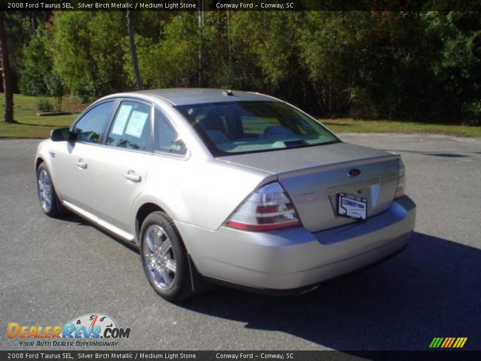 2008 Ford Taurus SEL Silver Birch Metallic / Medium Light Stone Photo #7