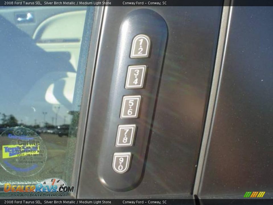 2008 Ford Taurus SEL Silver Birch Metallic / Medium Light Stone Photo #12
