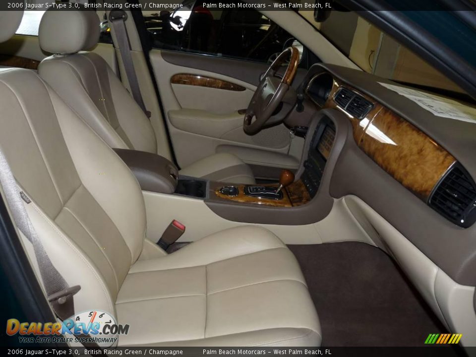 2006 Jaguar S-Type 3.0 British Racing Green / Champagne Photo #27