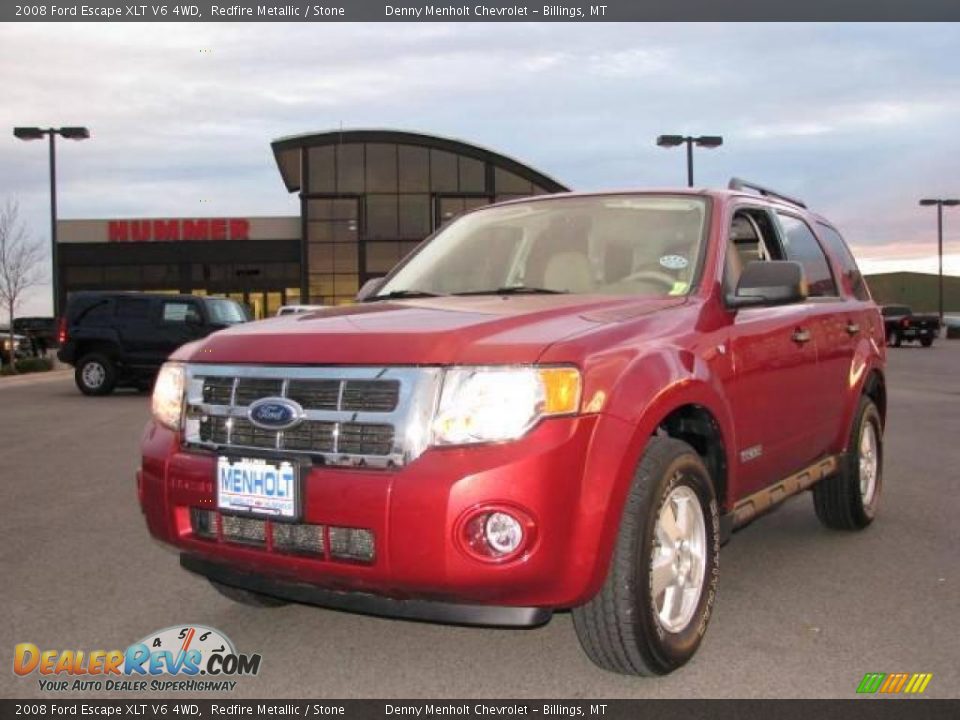 2008 Ford Escape XLT V6 4WD Redfire Metallic / Stone Photo #2