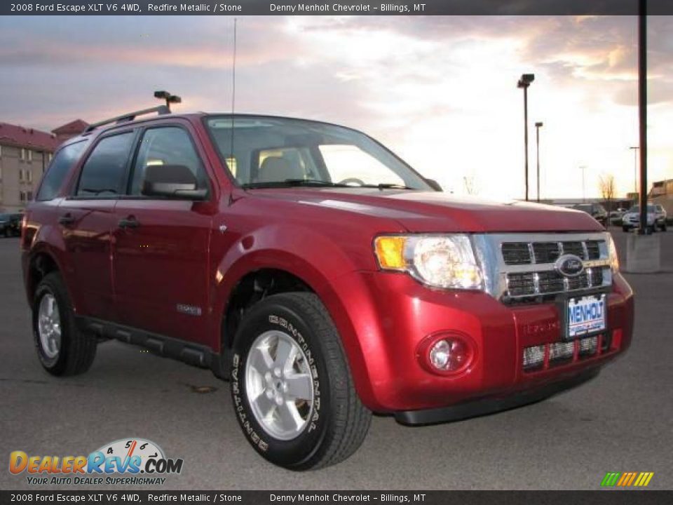 2008 Ford Escape XLT V6 4WD Redfire Metallic / Stone Photo #3