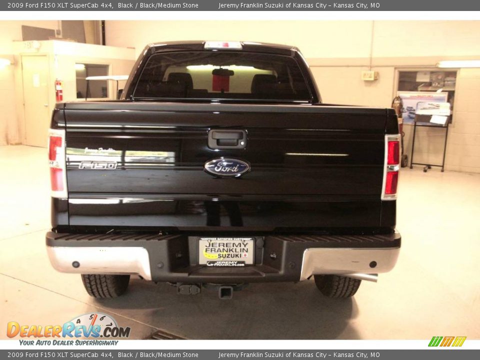2009 Ford F150 XLT SuperCab 4x4 Black / Black/Medium Stone Photo #6