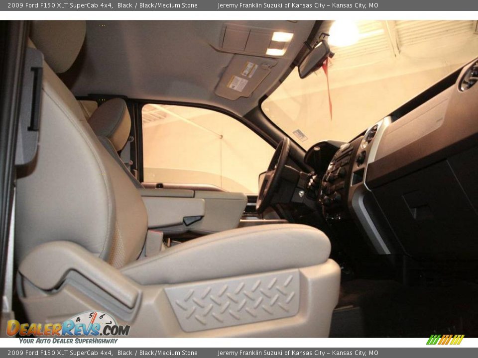 2009 Ford F150 XLT SuperCab 4x4 Black / Black/Medium Stone Photo #11