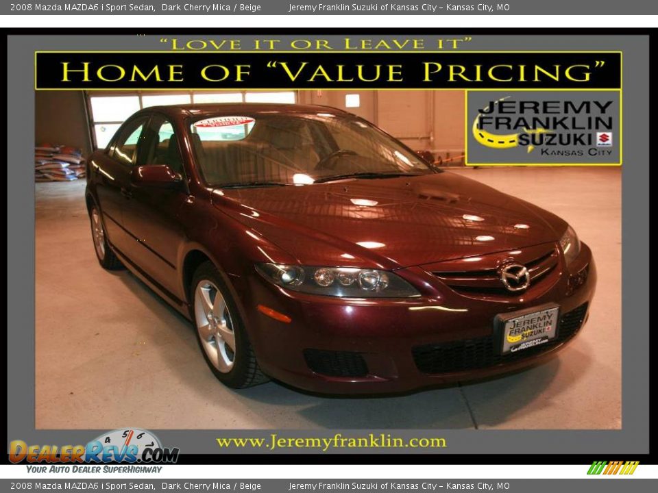 2008 Mazda MAZDA6 i Sport Sedan Dark Cherry Mica / Beige Photo #1
