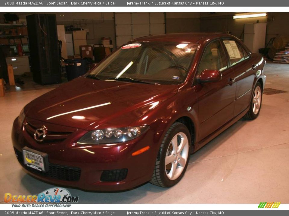 2008 Mazda MAZDA6 i Sport Sedan Dark Cherry Mica / Beige Photo #3
