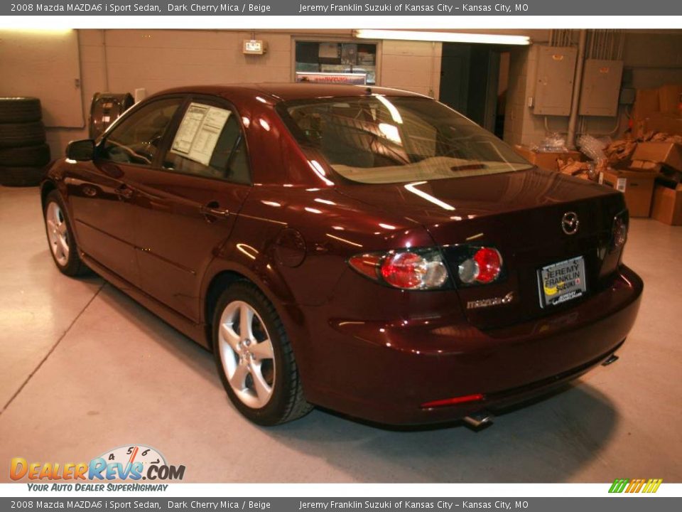 2008 Mazda MAZDA6 i Sport Sedan Dark Cherry Mica / Beige Photo #4
