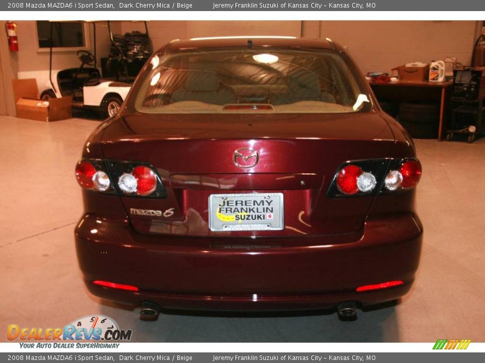 2008 Mazda MAZDA6 i Sport Sedan Dark Cherry Mica / Beige Photo #5