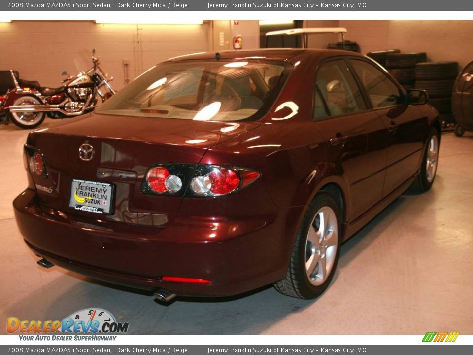 2008 Mazda MAZDA6 i Sport Sedan Dark Cherry Mica / Beige Photo #6