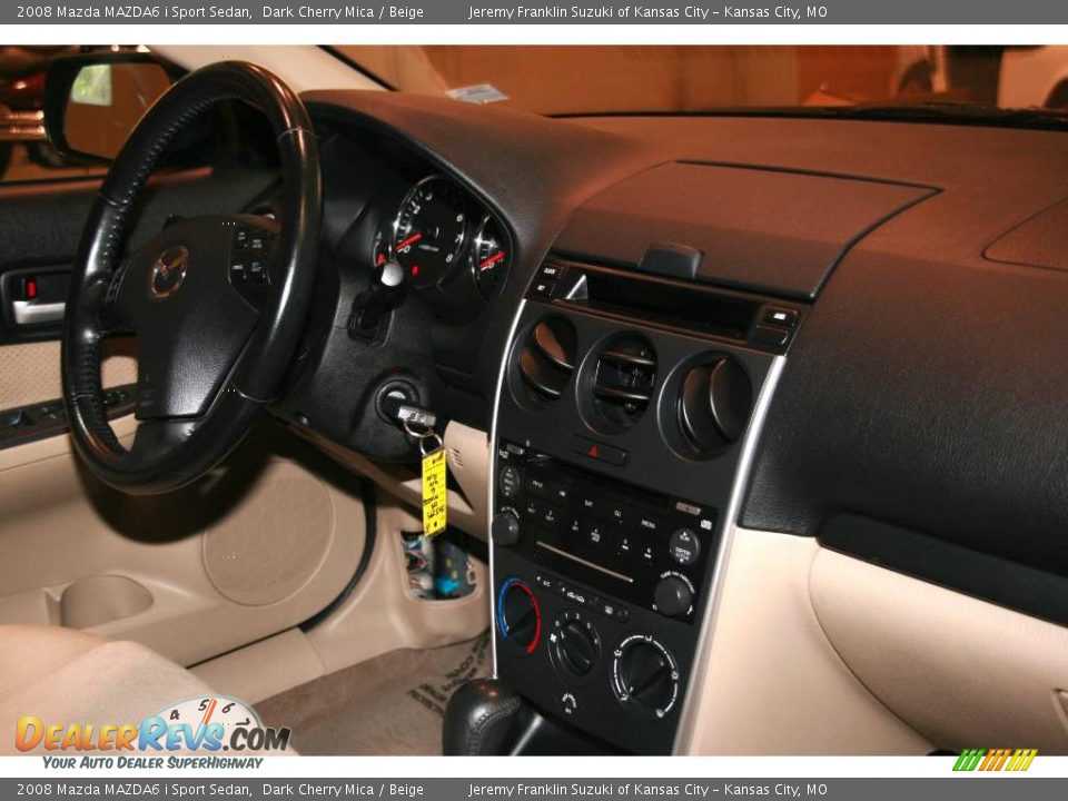 2008 Mazda MAZDA6 i Sport Sedan Dark Cherry Mica / Beige Photo #7